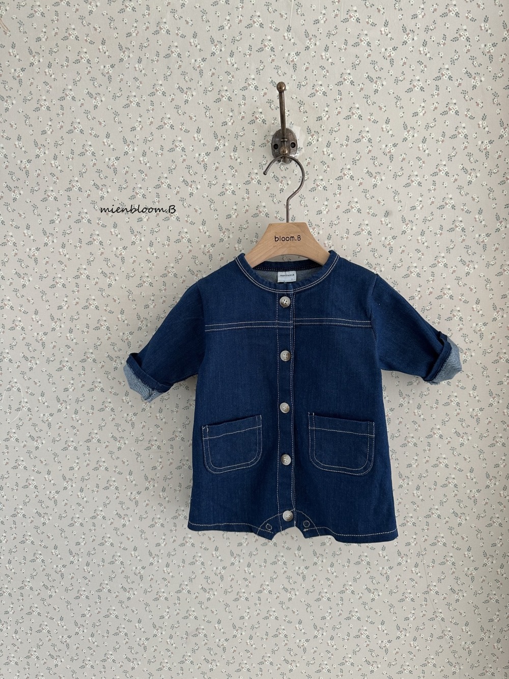 Bloom.b26｜(3m-24m) 牛仔短褲連身包屁衣
