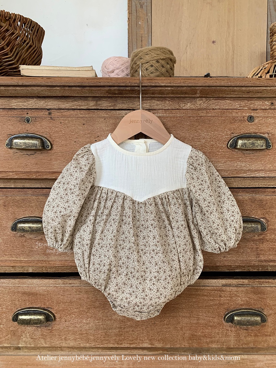 JE555｜(66-90cm) 田園碎花包屁衣