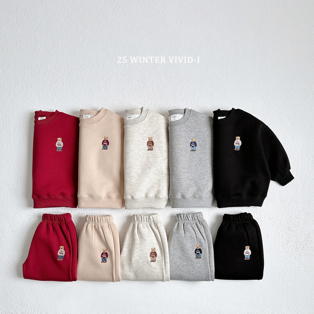 vivid97｜(78cm-125cm) 經典小熊休閒套裝