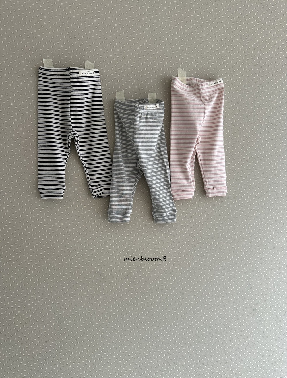 Bloom.b58｜(3m-24m/85cm-125cm) 雙條紋束口褲