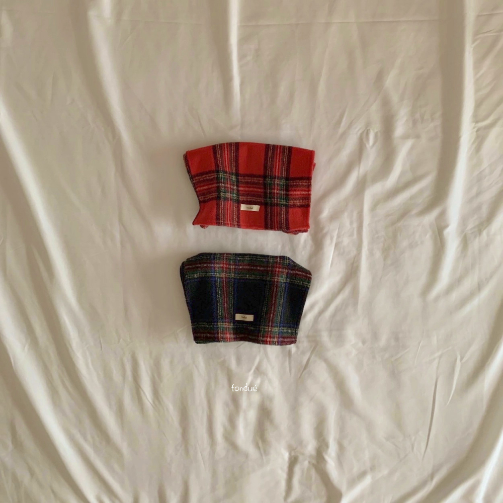 Fondue 35｜(Free  24x120cm)  格子圍巾