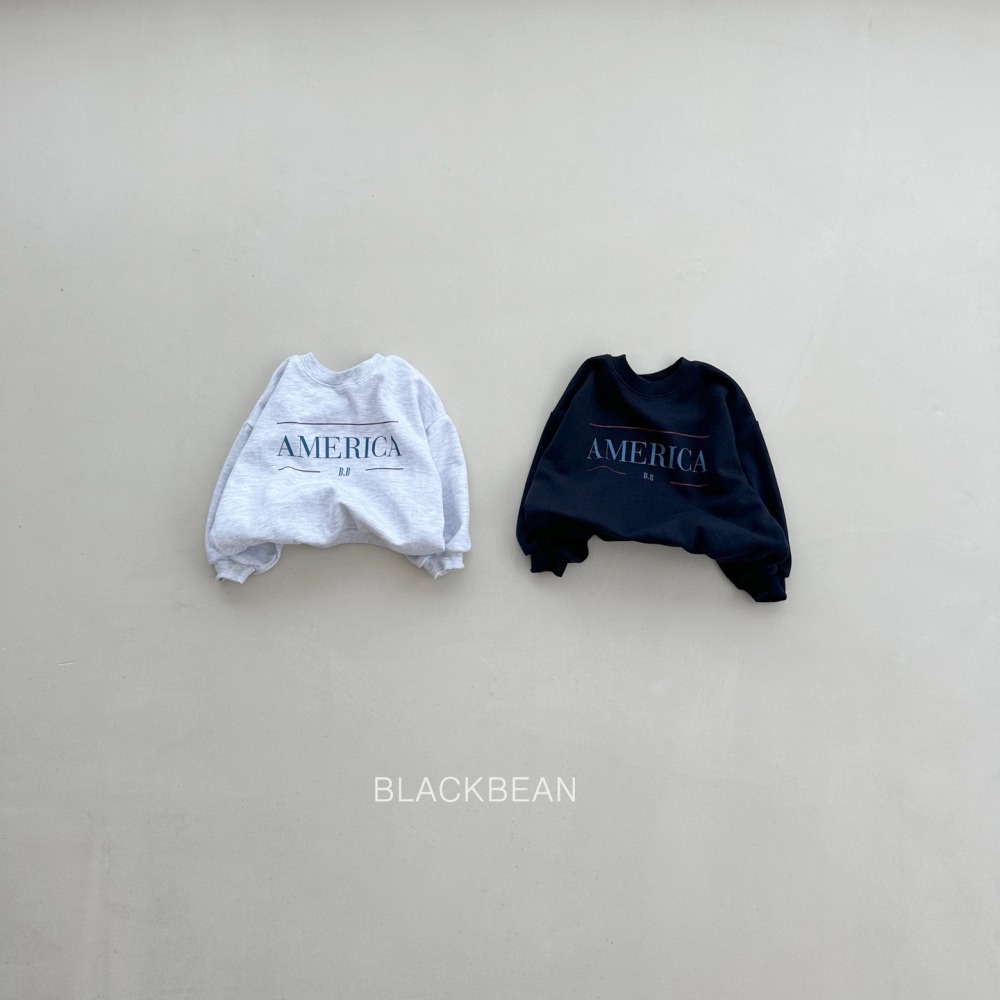 BLACK BEAN36｜(84cm-120cm) 簡約英字休閒上衣