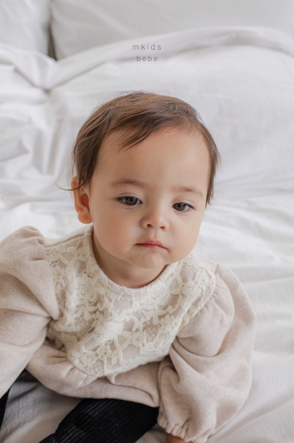 M-KIDS03｜(55-80cm) 2色蕾絲印花包屁衣