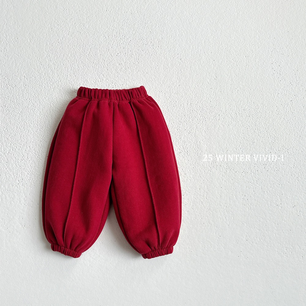 vivid05|(78cm-125cm) 素面褶撊縮口褲4