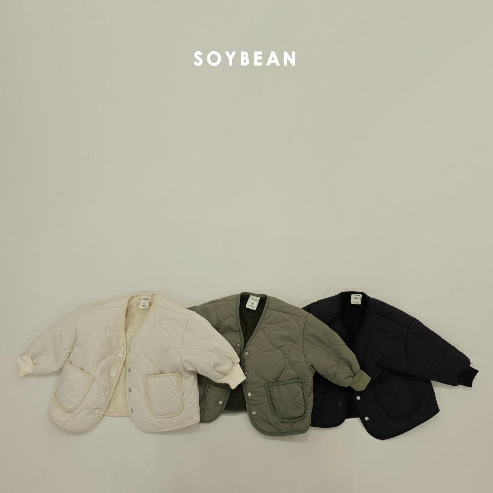 Soybean63｜(75cm-118cm) 絎縫刷毛口袋外套