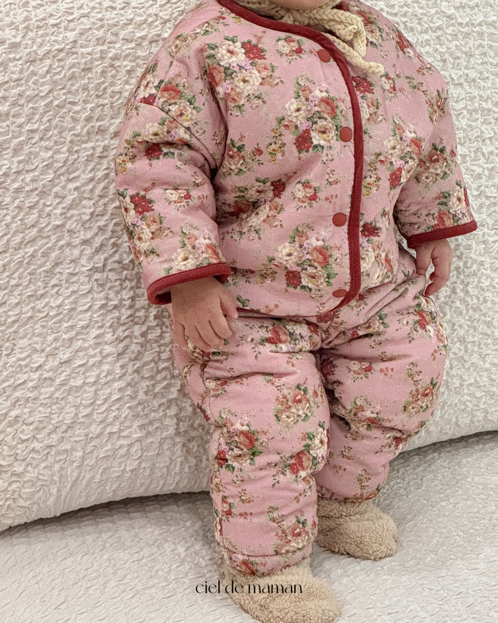 Cieldemaman14｜(76cm~94cm)  2色花花絎縫套裝