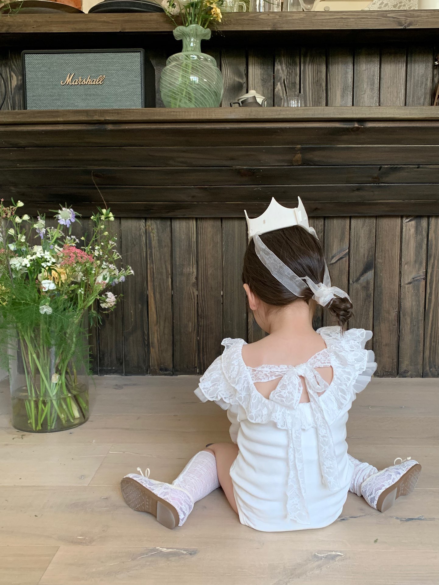 jenny bébé｜(66-90cm) 蕾絲花邊包屁衣