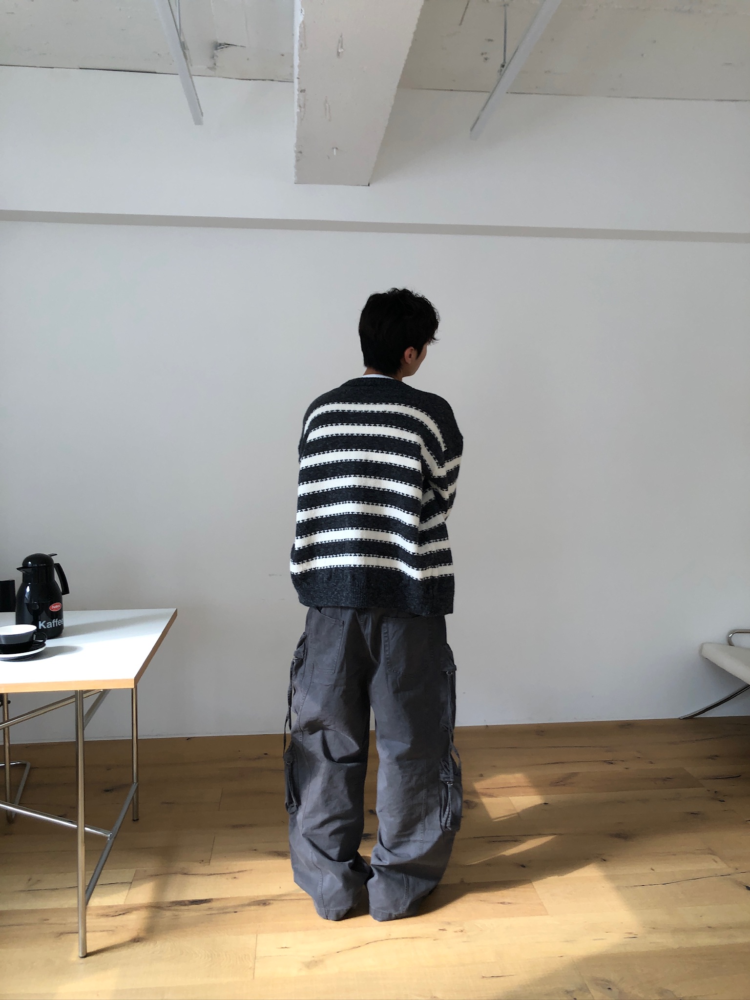 韓系街頭 立體工裝 多重大口袋 寬褲 - 3C3