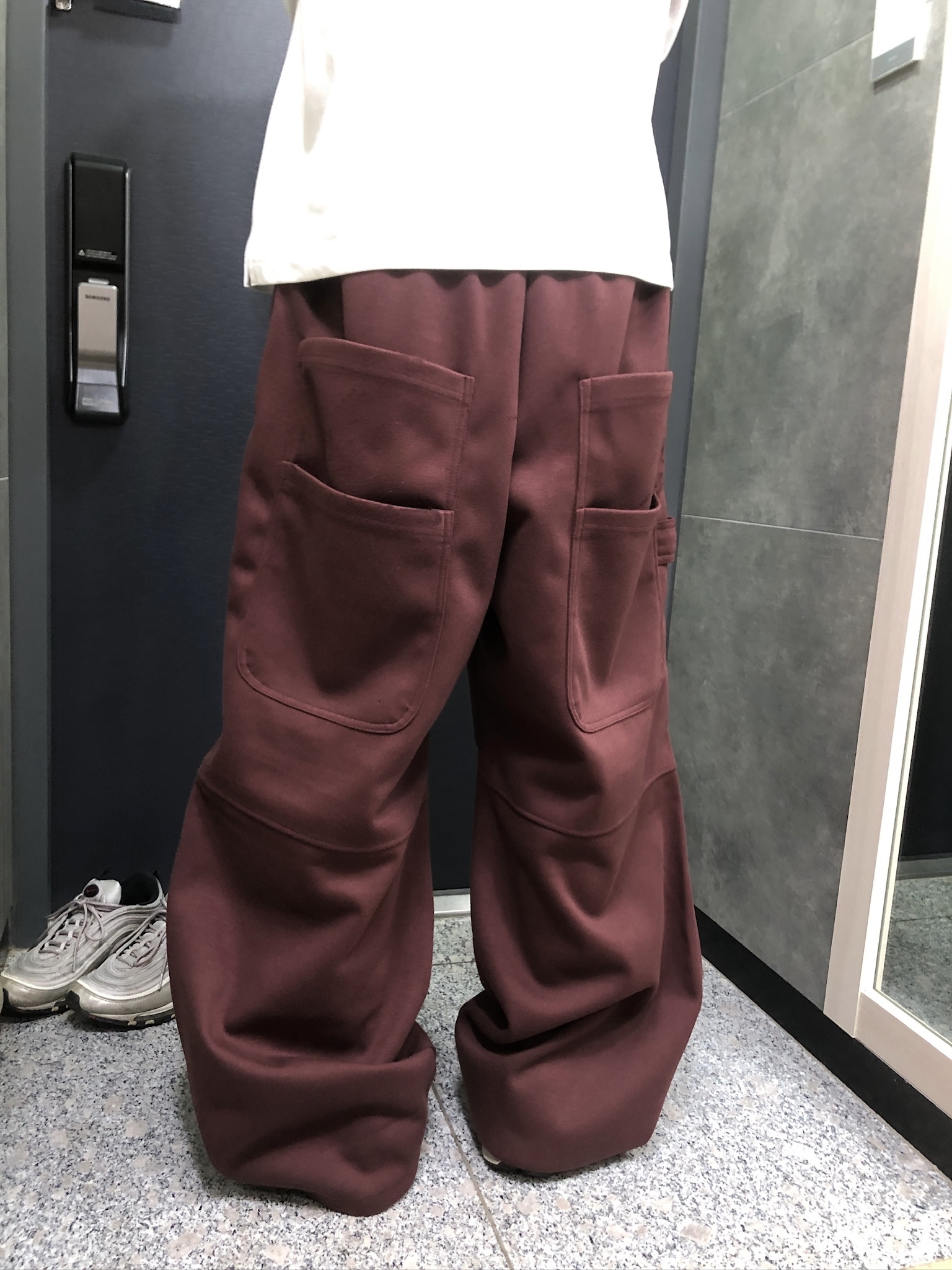 層疊口袋 降落傘 空氣棉 寬版棉褲 - 4C6