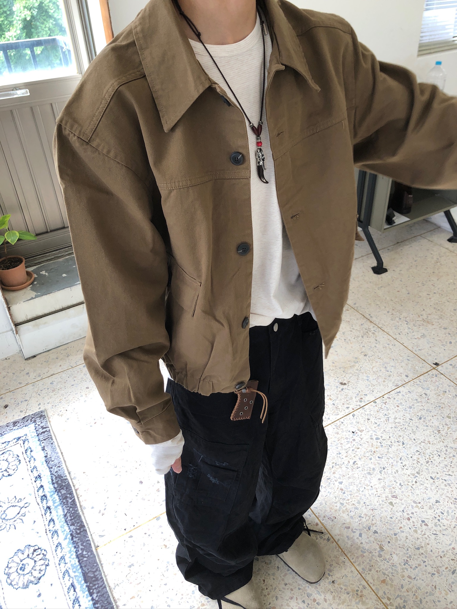 歐美休閒 高級系列 顯肩寬 短版 夾克 - 2C17