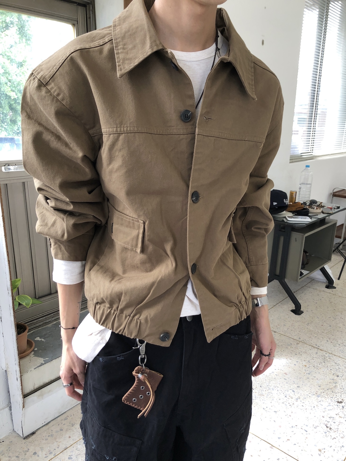 歐美休閒 高級系列 顯肩寬 短版 夾克 - 2C1