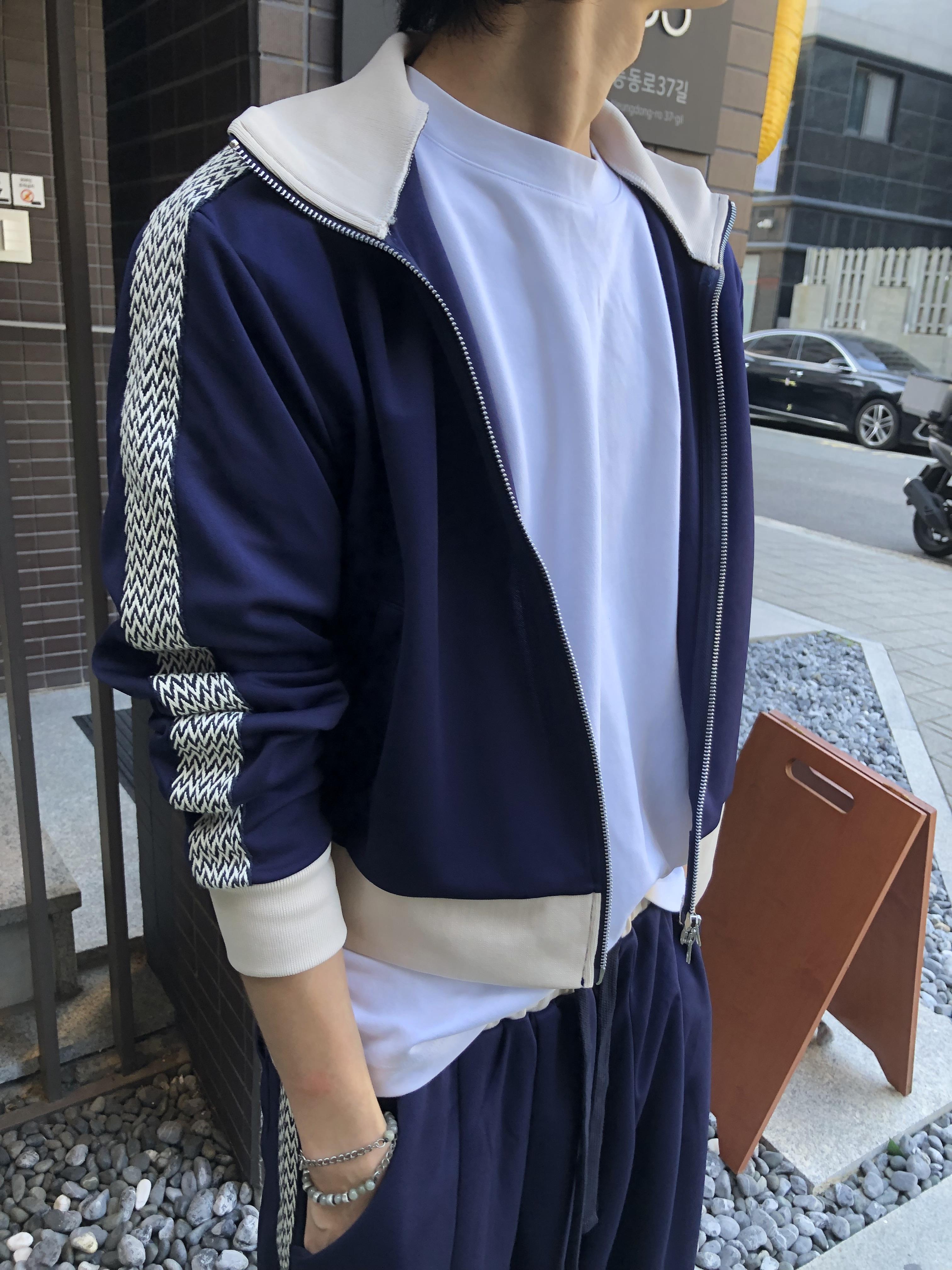 印地安格紋 文藝感 運動配色套裝 短版 外套 - 3C13