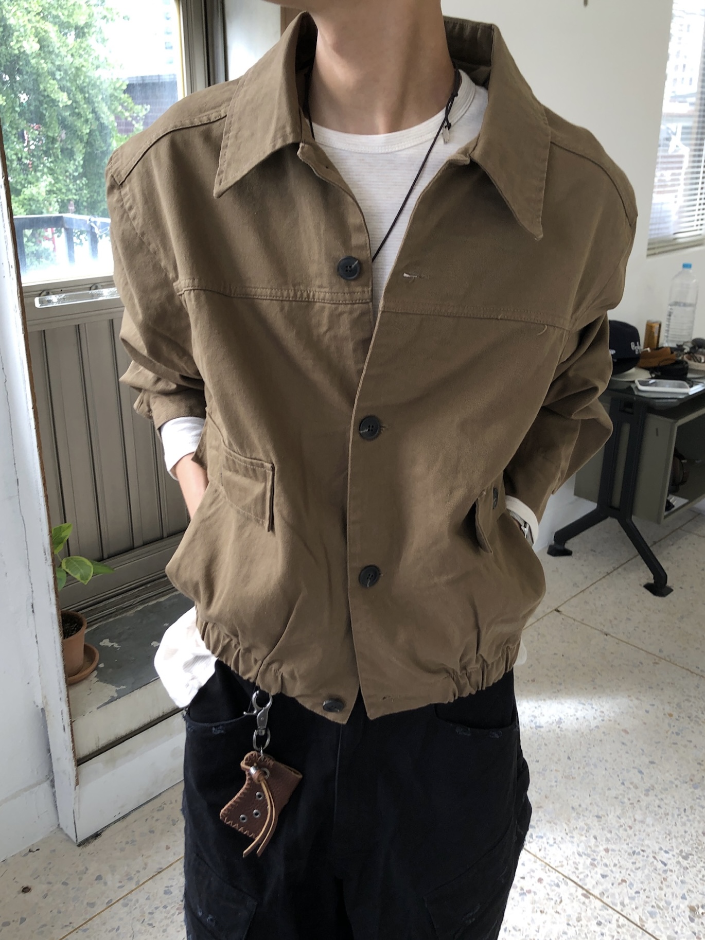 歐美休閒 高級系列 顯肩寬 短版 夾克 - 2C2