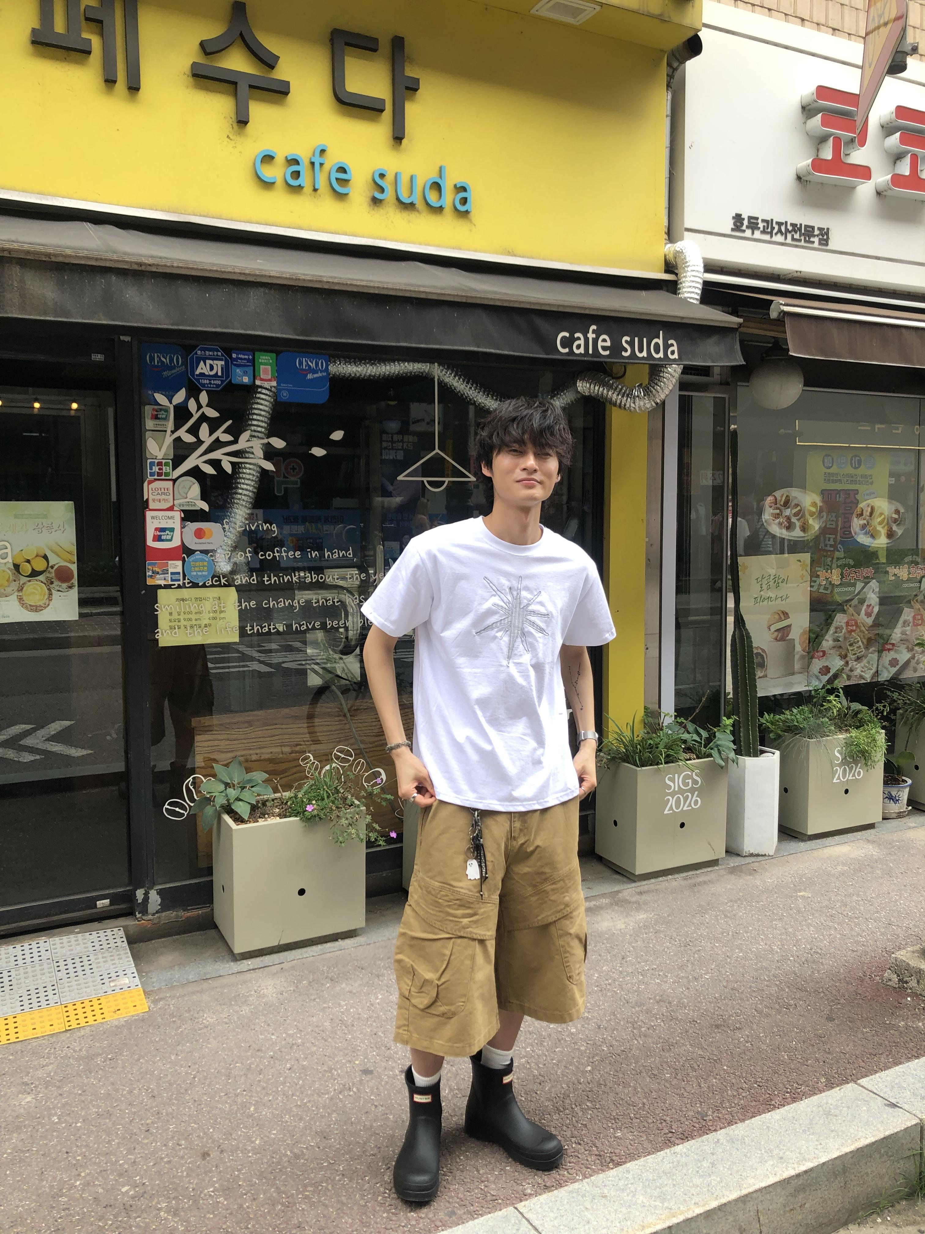 韓系復古 立體重磅 斜線大口袋 工裝 7分短褲 - 2C15