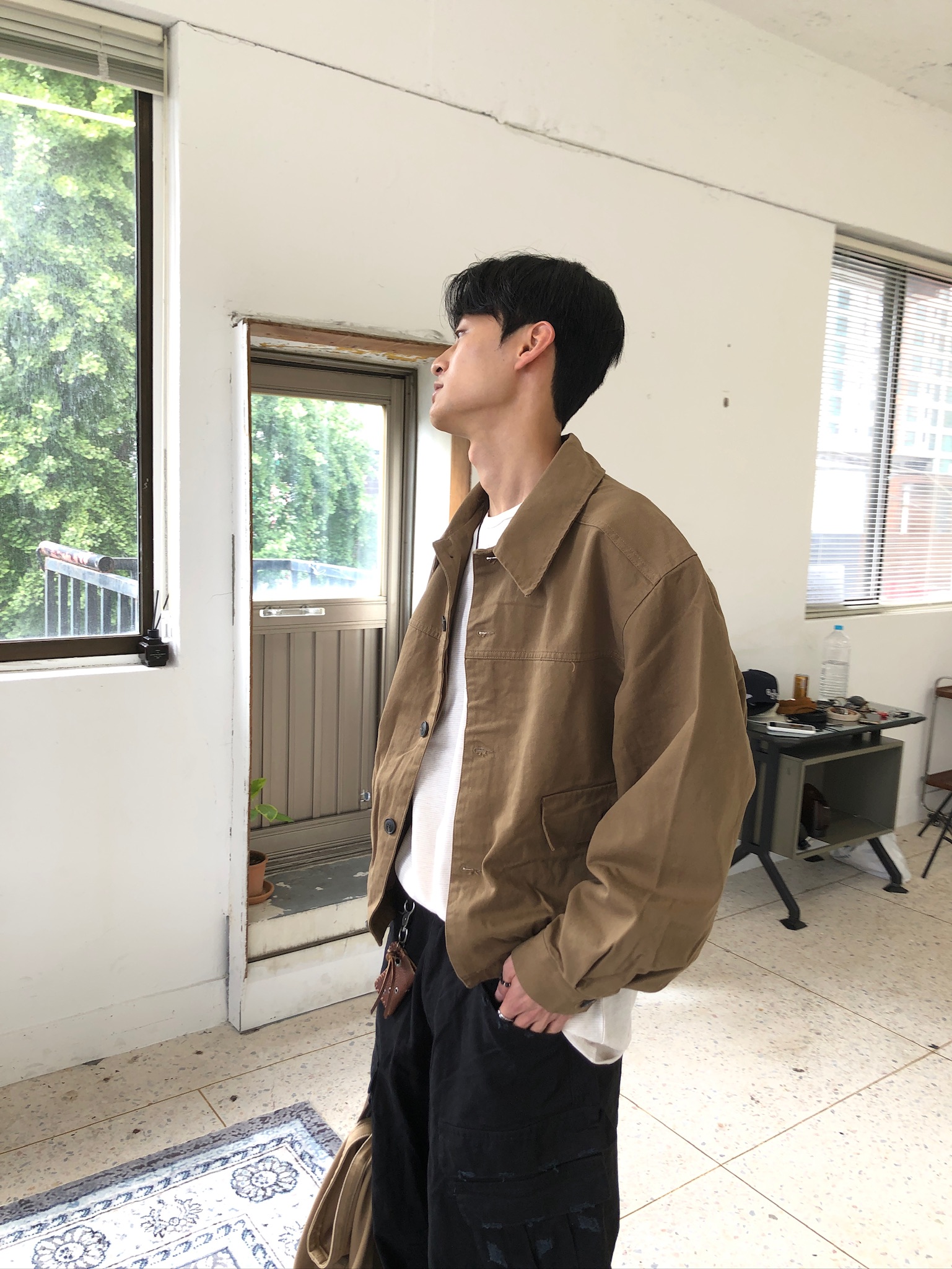 歐美休閒 高級系列 顯肩寬 短版 夾克 - 2C13