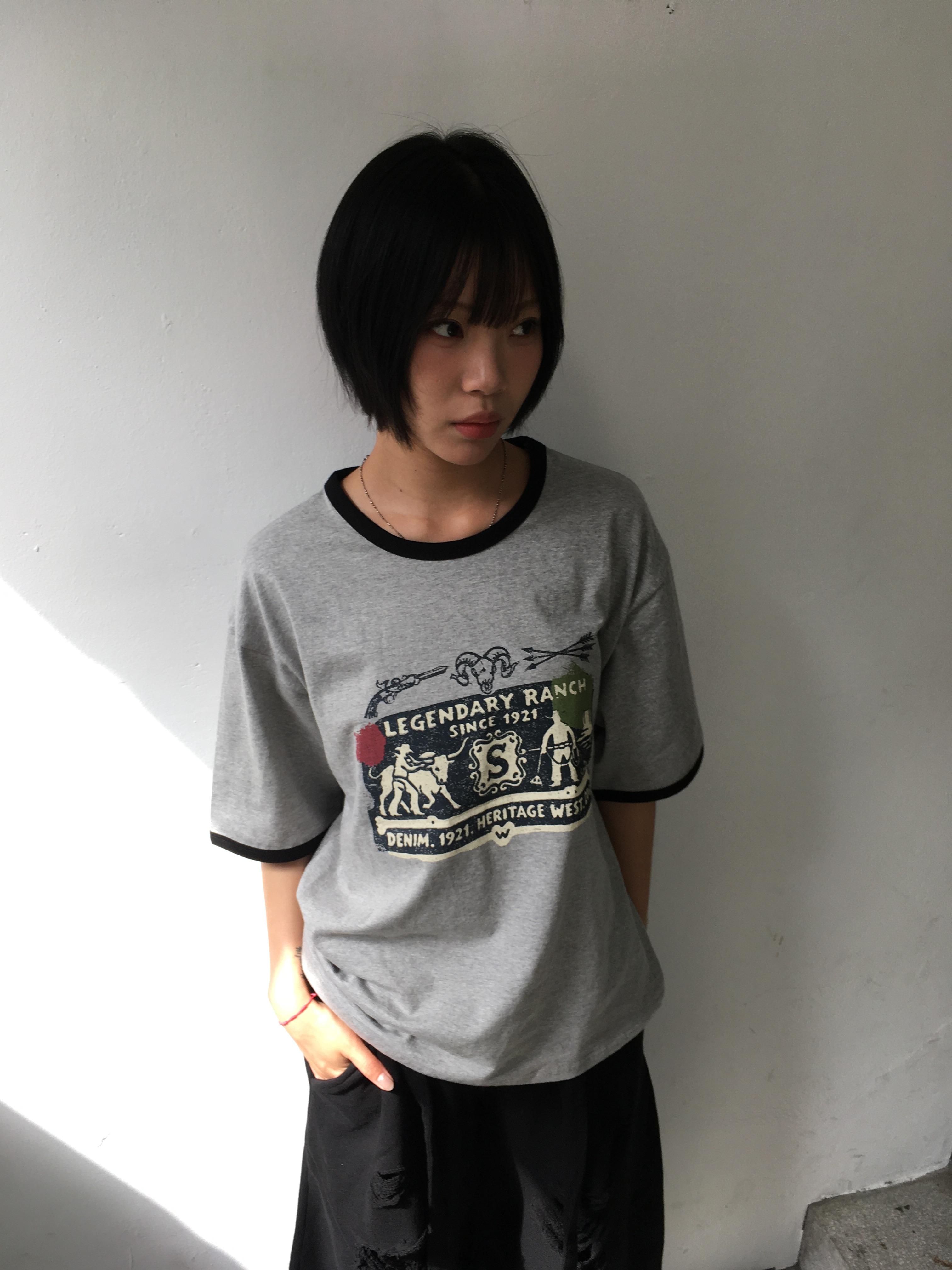 西部牛仔 復古王者 配色細節 短版 短袖 - 3C12