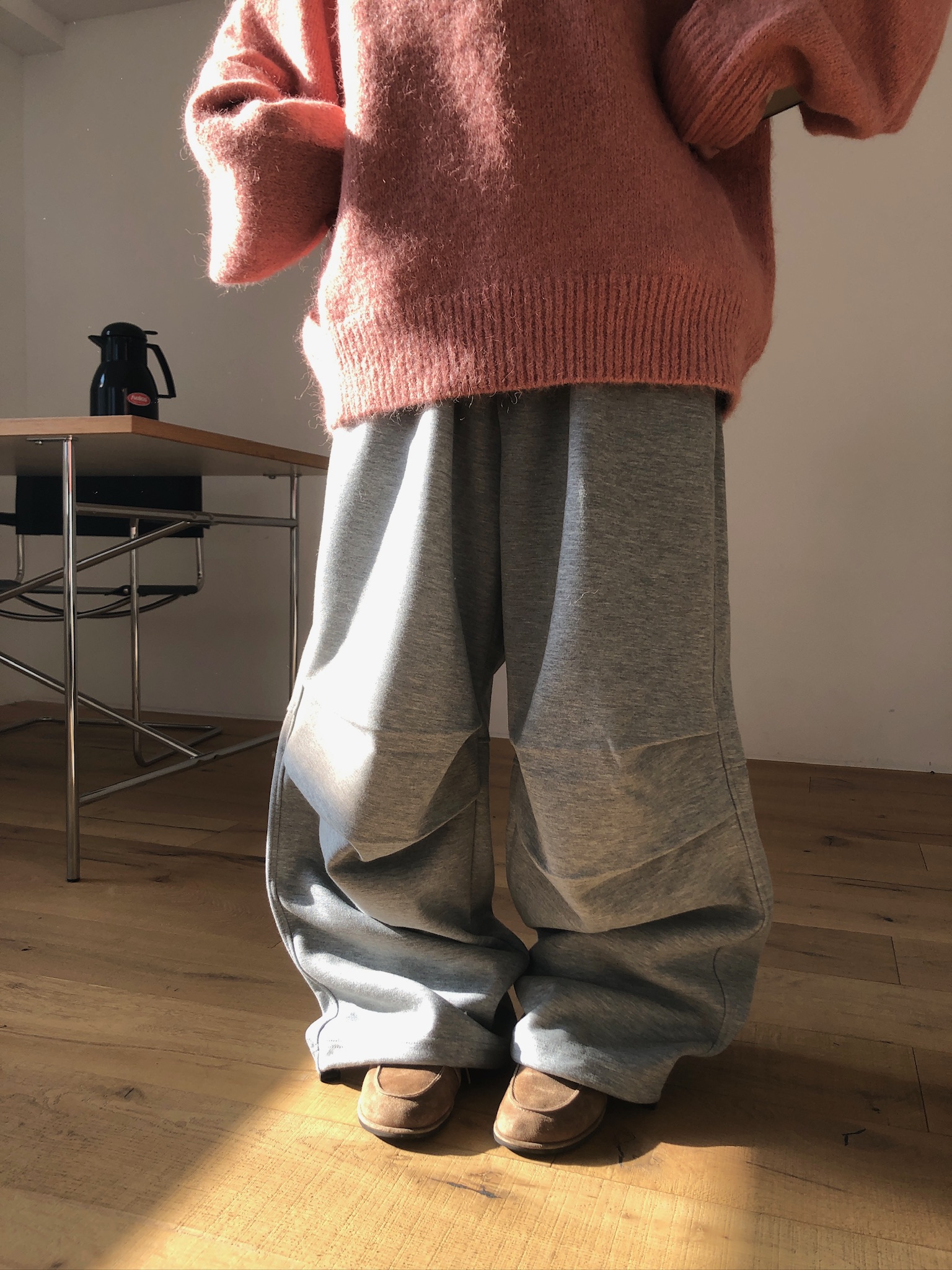 層疊口袋 降落傘 空氣棉 寬版棉褲 - 4C7