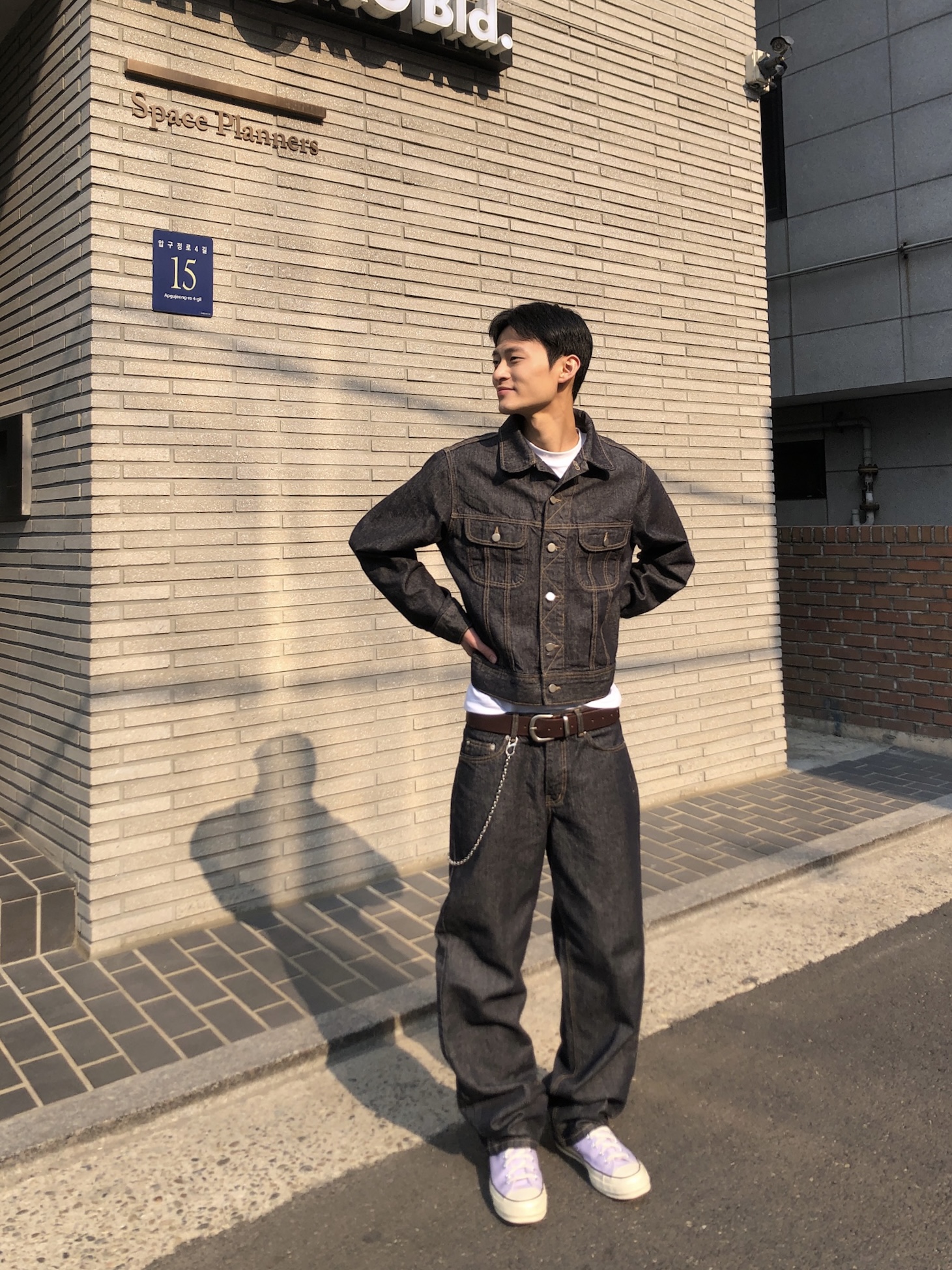 歐美 高街經典 修身直筒 牛仔褲 (set - up) - 1C2