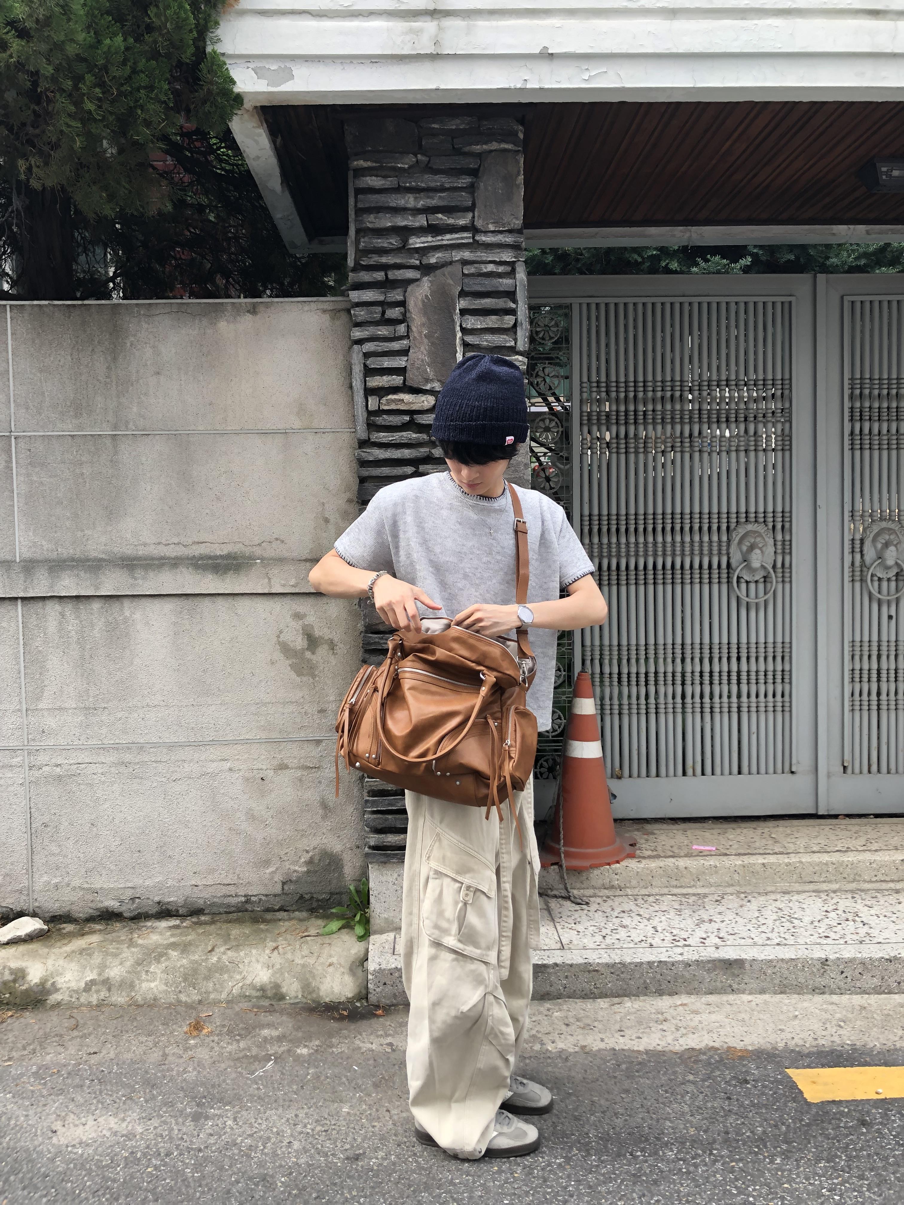 夏季針織 極簡風 經典配色 短版 短袖 上衣 - 6C18