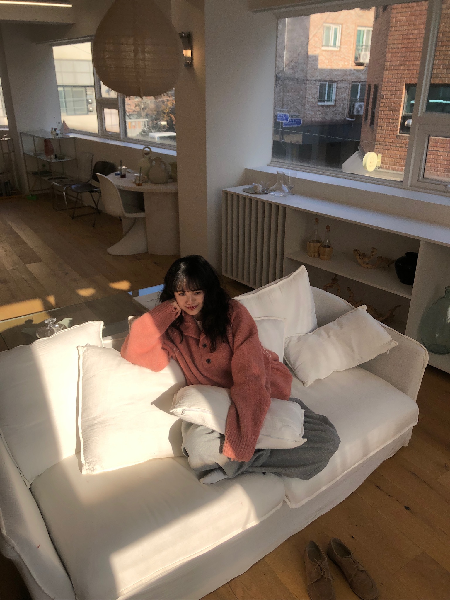 層疊口袋 降落傘 空氣棉 寬版棉褲 - 4C15