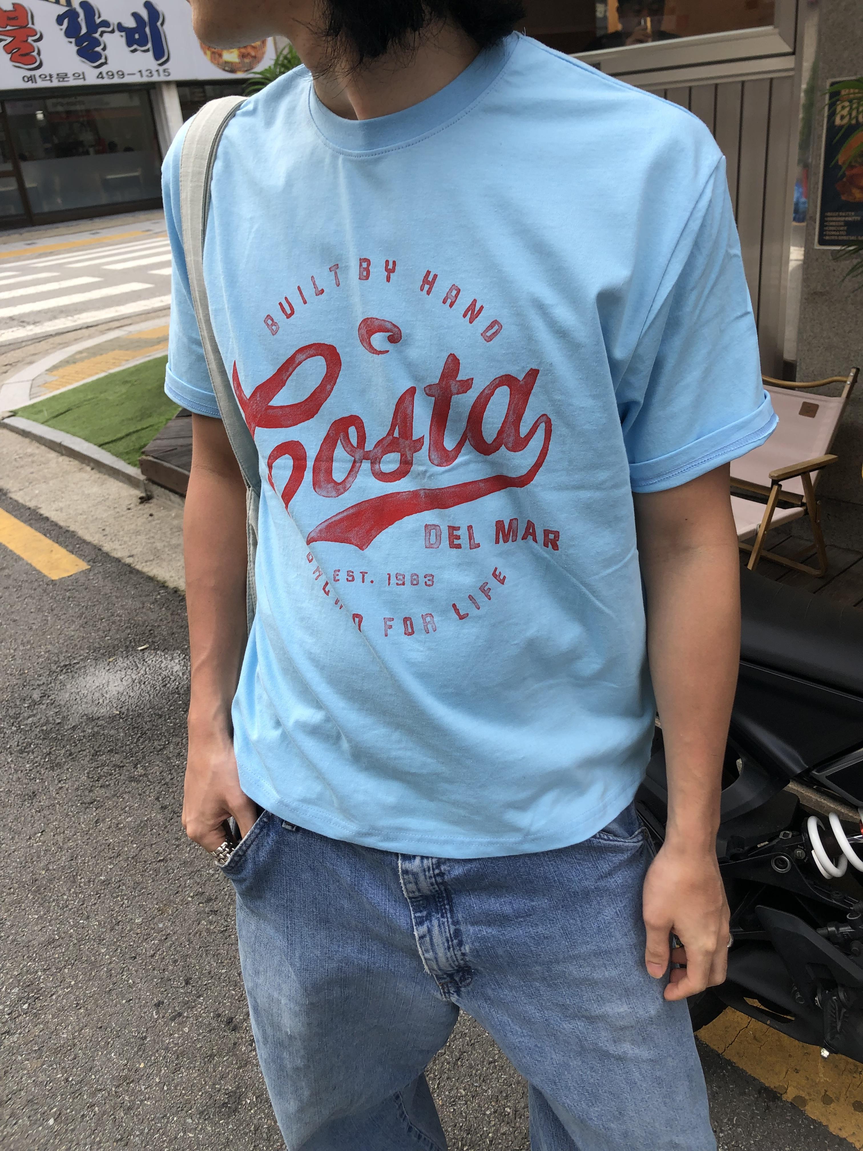 Costa 可愛街頭 印刷設計 寬版 短袖 上衣 - 3C11