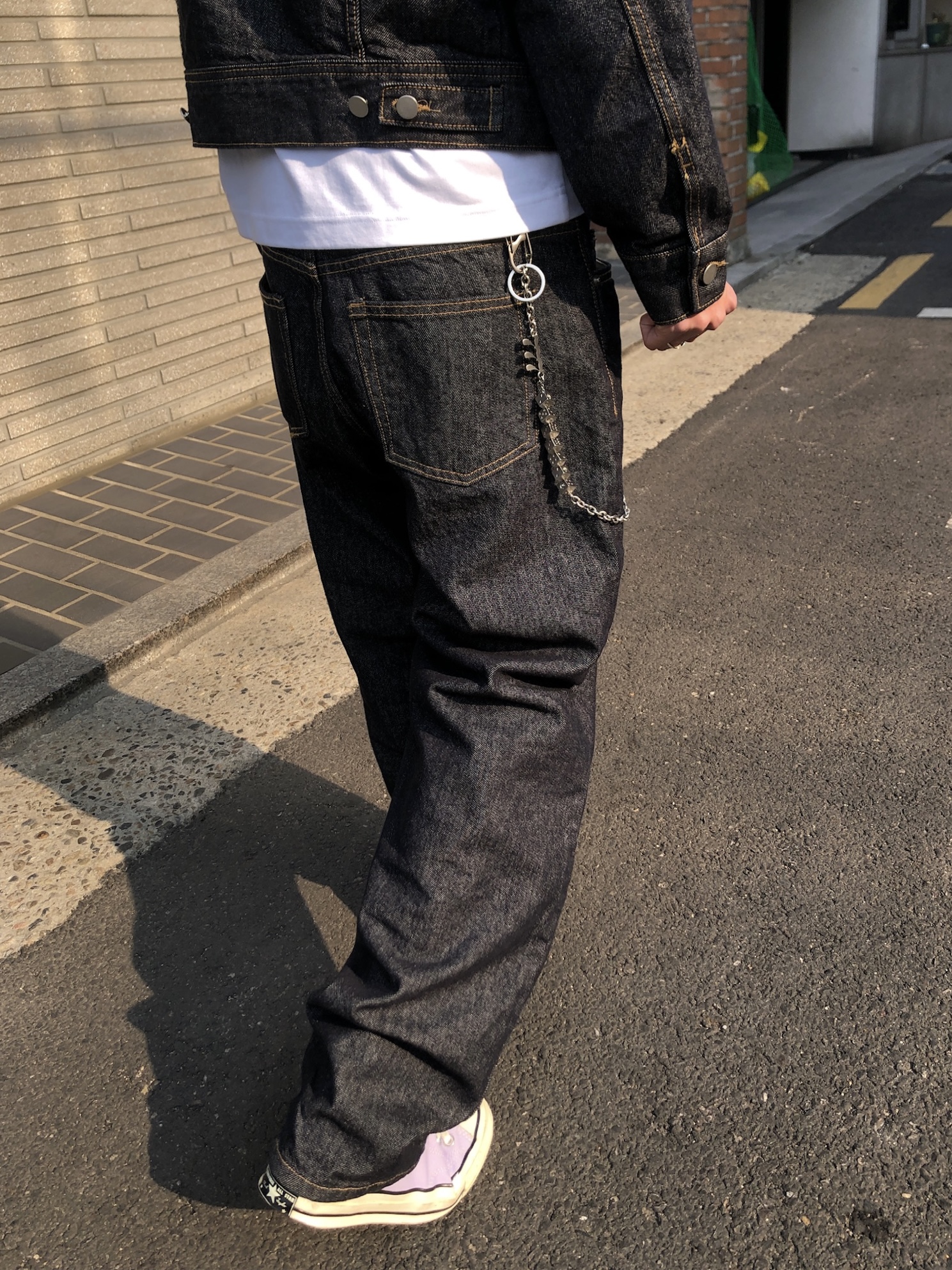 歐美 高街經典 修身直筒 牛仔褲 (set - up) - 1C7