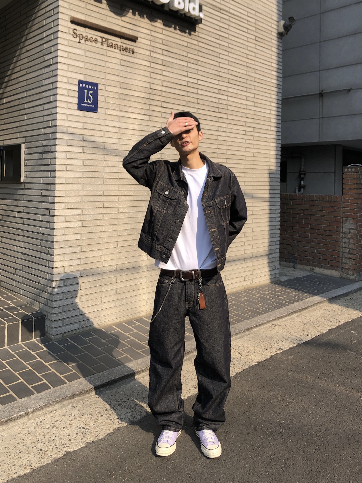 歐美 高街經典 修身直筒 牛仔褲 (set - up) - 1C5