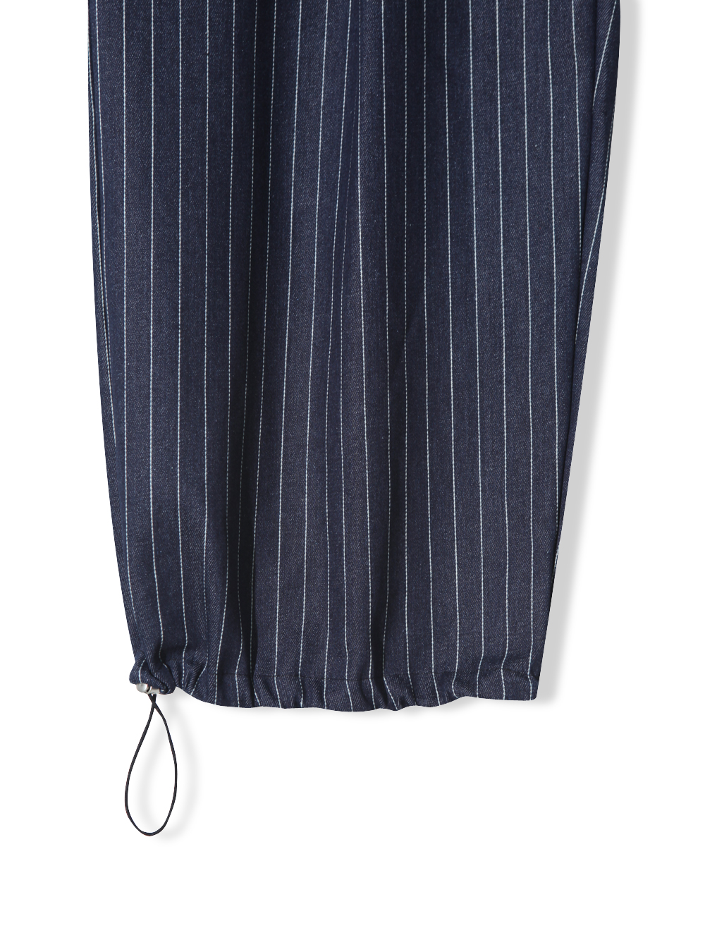 紐約型男 眾星刺繡 單層褶皺 條紋 牛仔寬褲 - 2C24