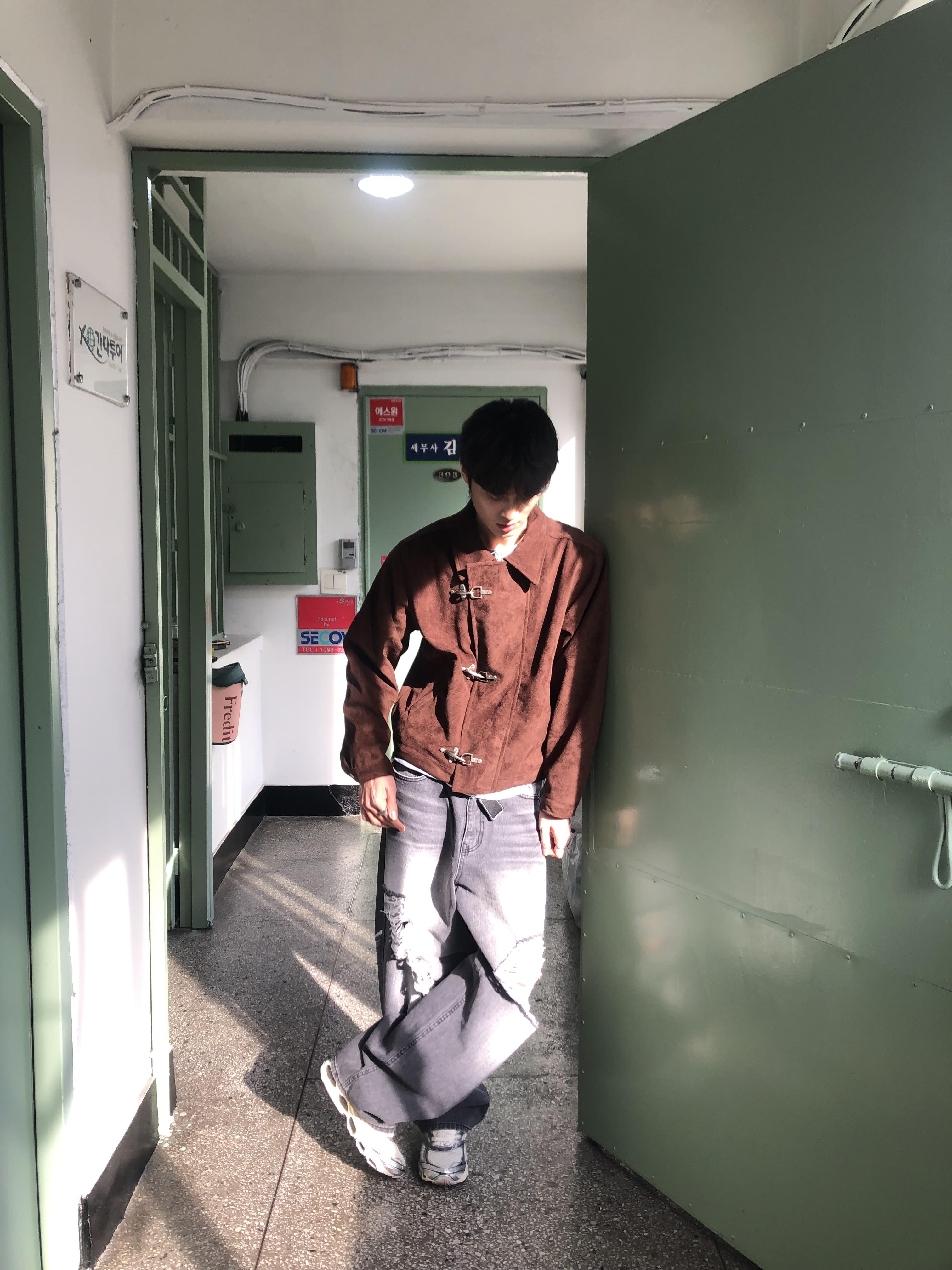 高檔布料 漸層刷色 街頭破洞 牛仔寬褲 - 2C6