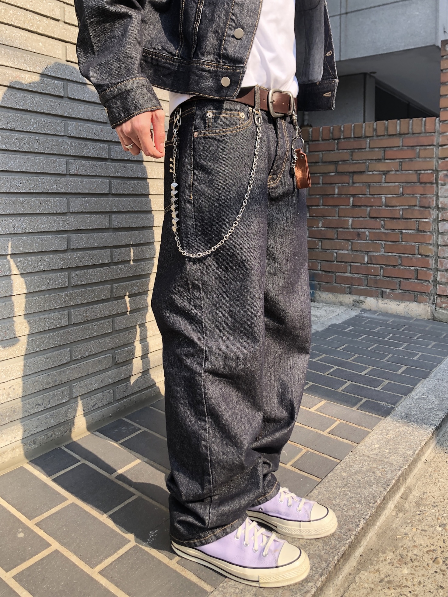 歐美 高街經典 修身直筒 牛仔褲 (set - up) - 1C1