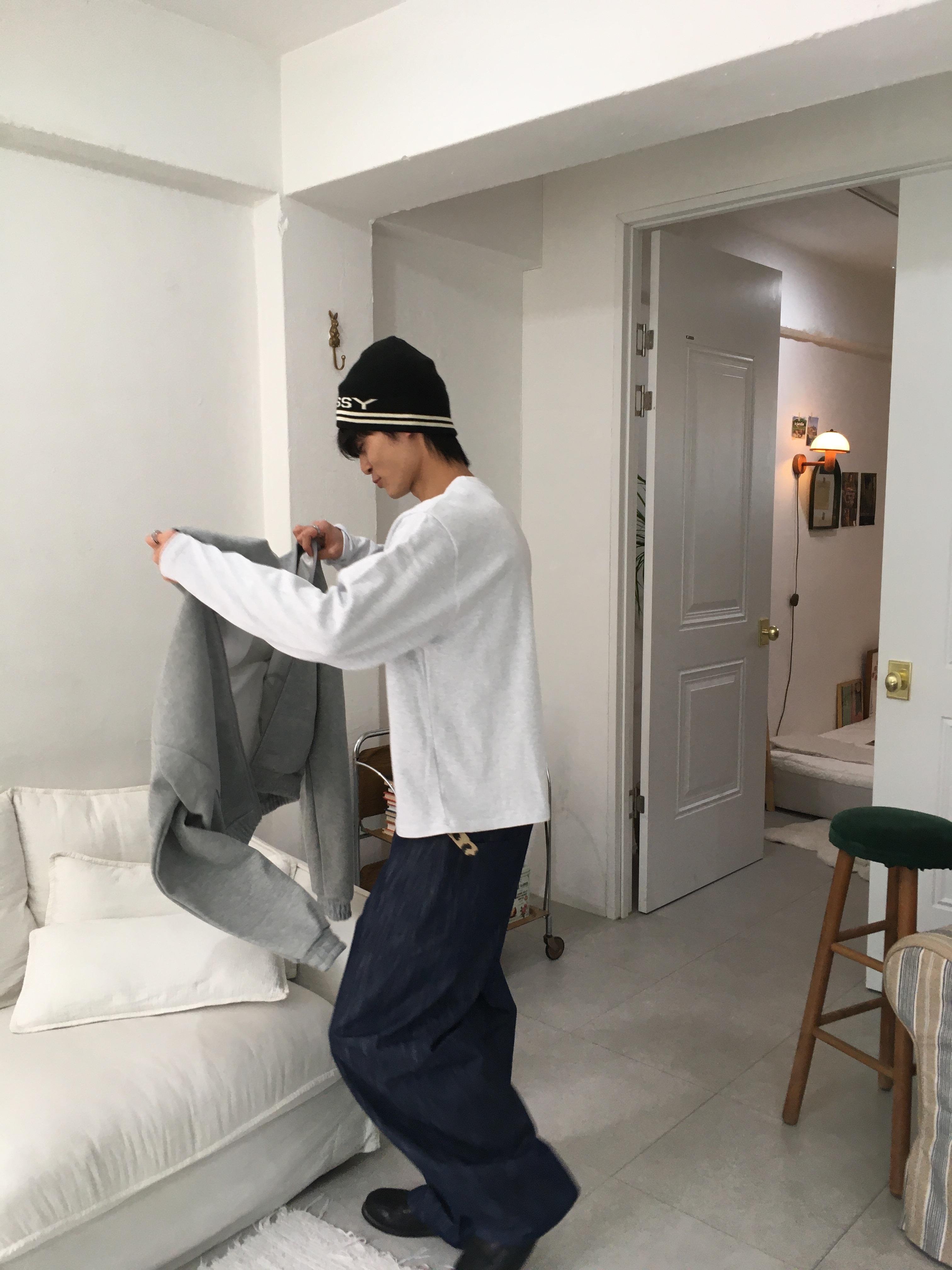 雲朵刺繡 渲染設計 牛仔寬褲 - 2C17