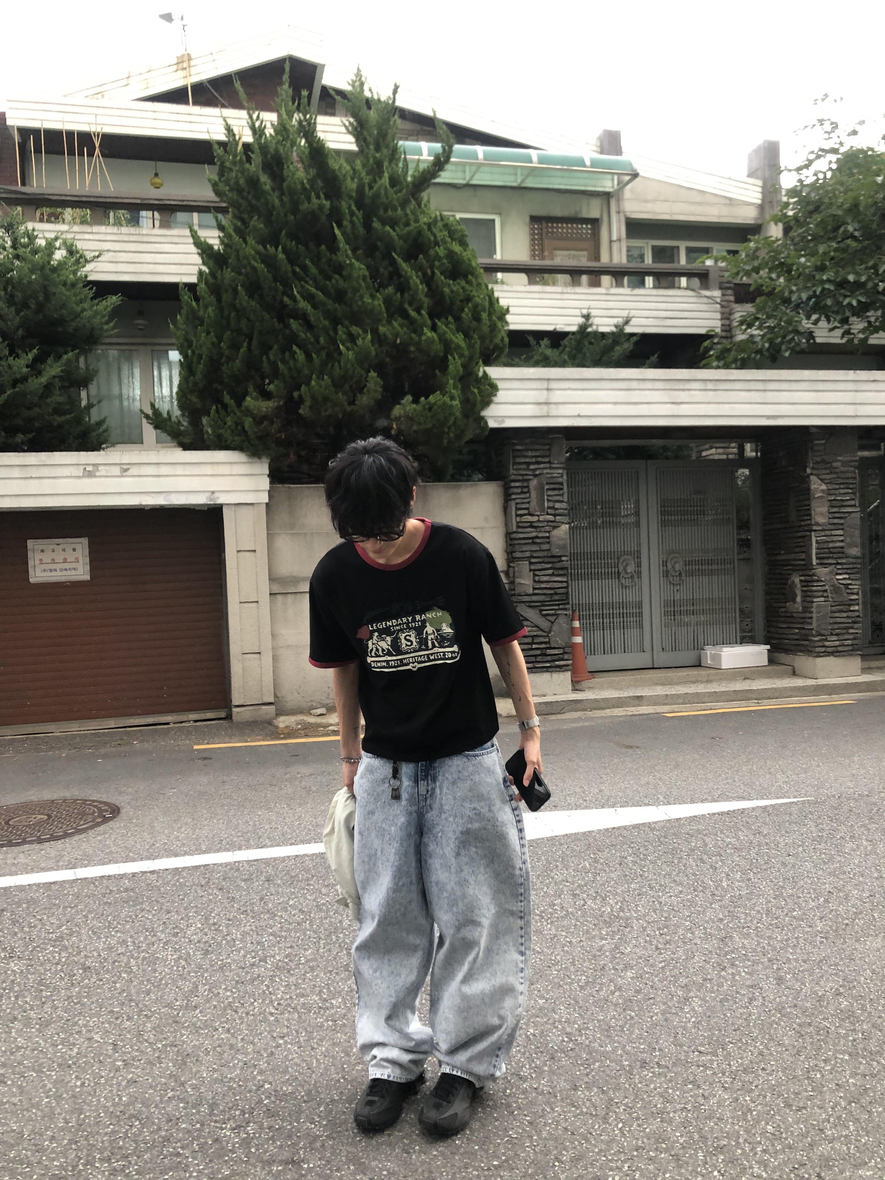 西部牛仔 復古王者 配色細節 短版 短袖 - 3C13