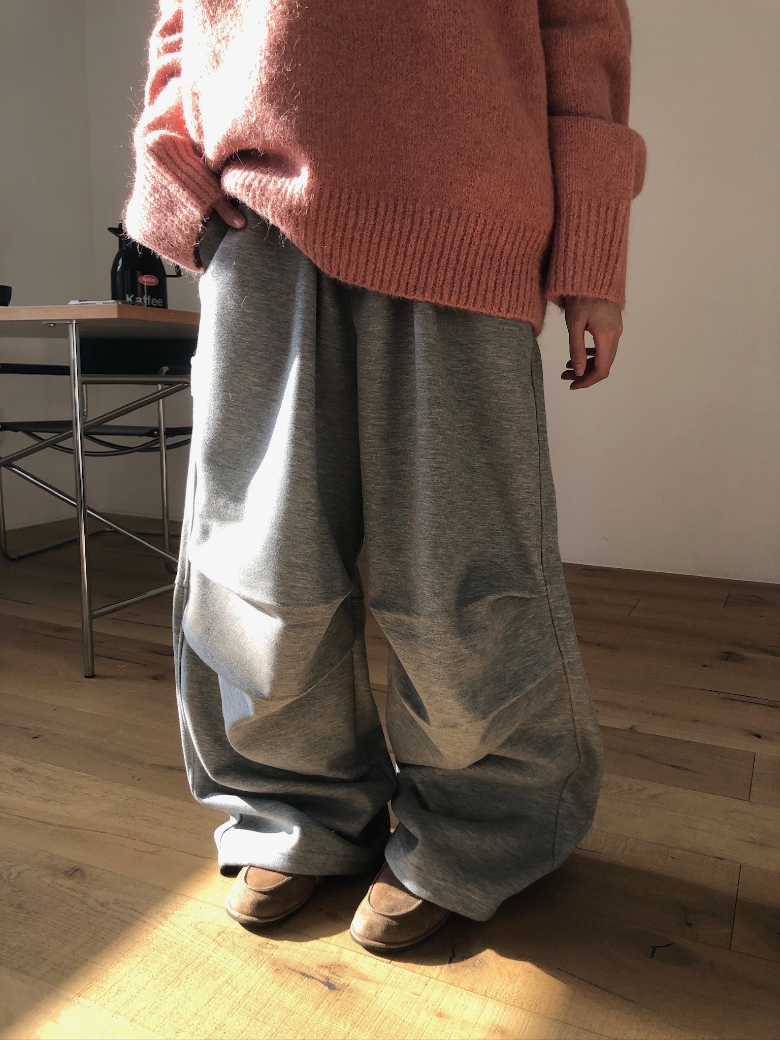 層疊口袋 降落傘 空氣棉 寬版棉褲 - 4C5