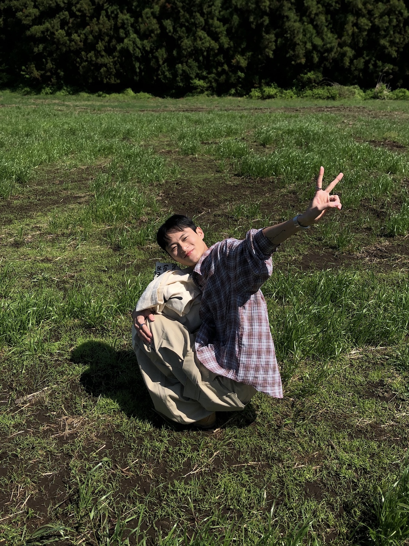 文藝浪漫派 夏季輕薄 撞色格紋 寬鬆襯衫 - 3C12