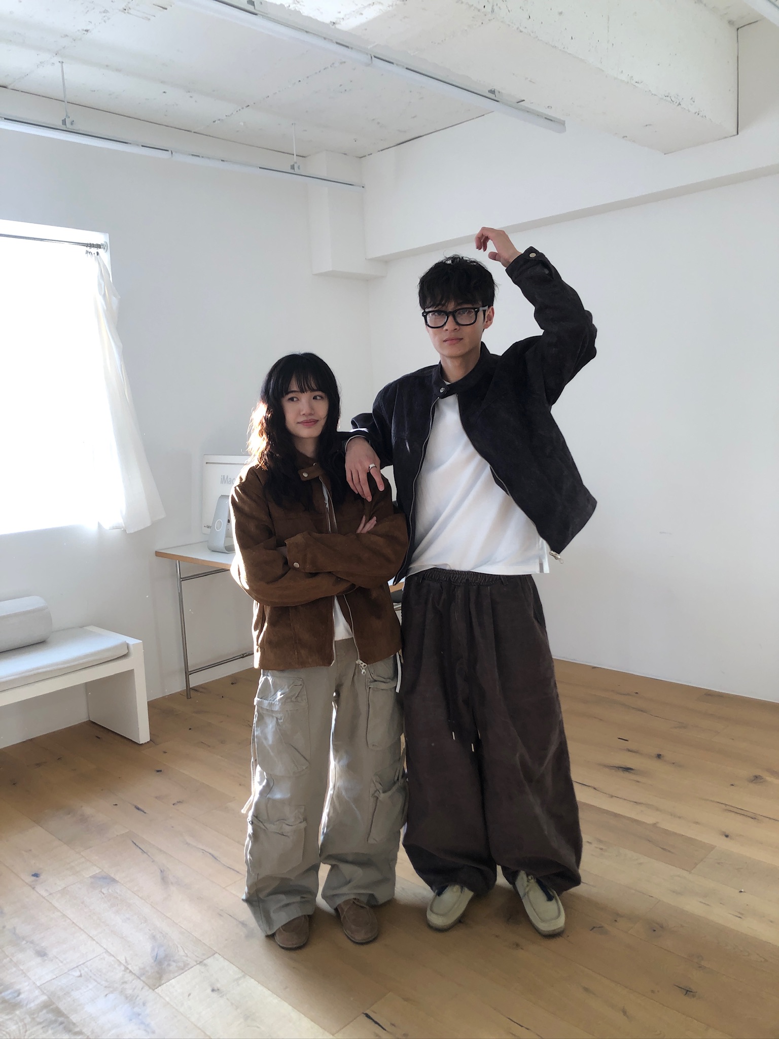 韓系街頭 立體工裝 多重大口袋 寬褲 - 3C8