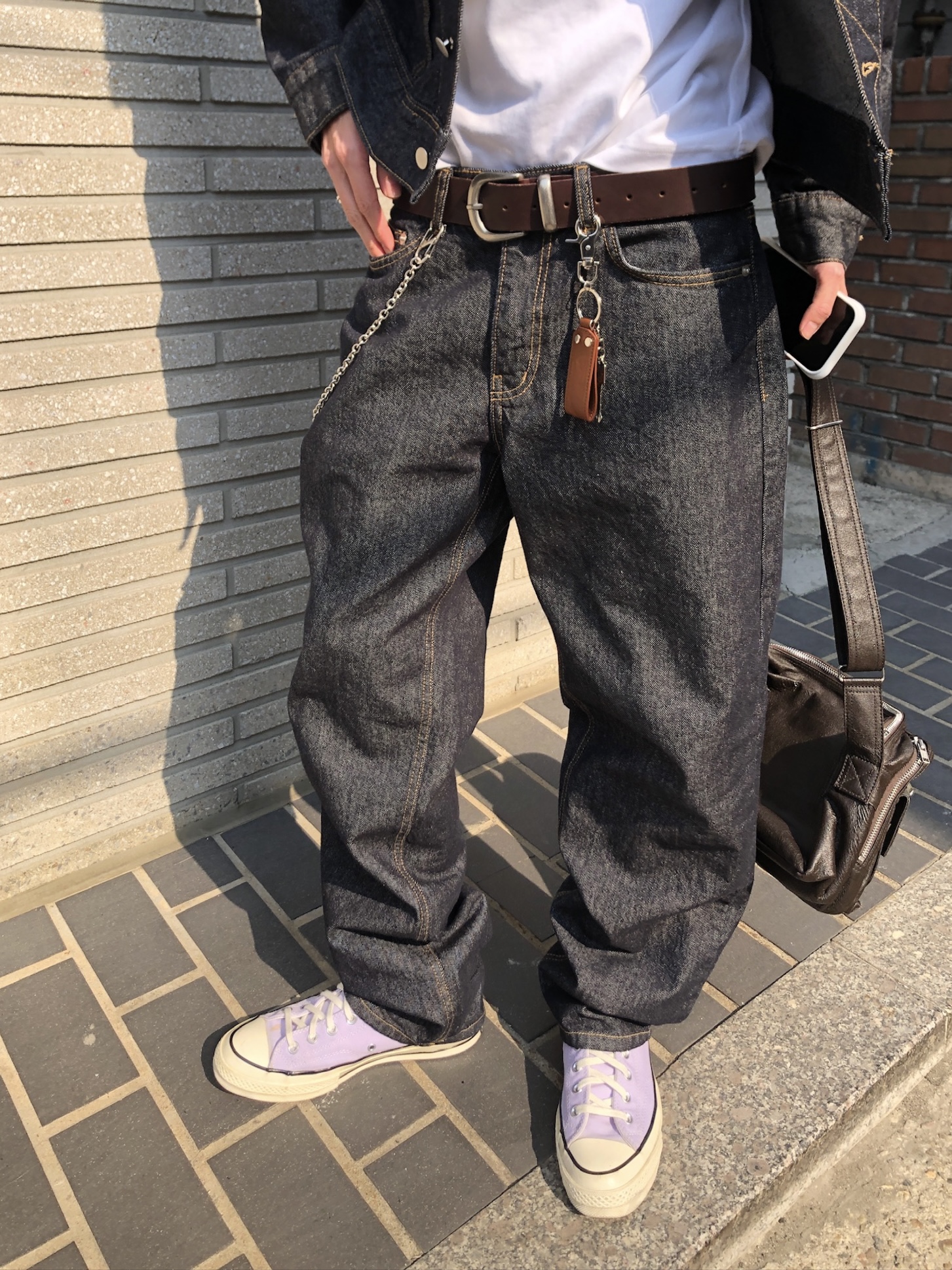 歐美 高街經典 修身直筒 牛仔褲 (set - up) - 1C4