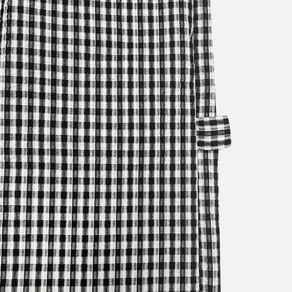 歐美街頭 經典格紋 百慕達 工裝 棉短褲 - 2C19