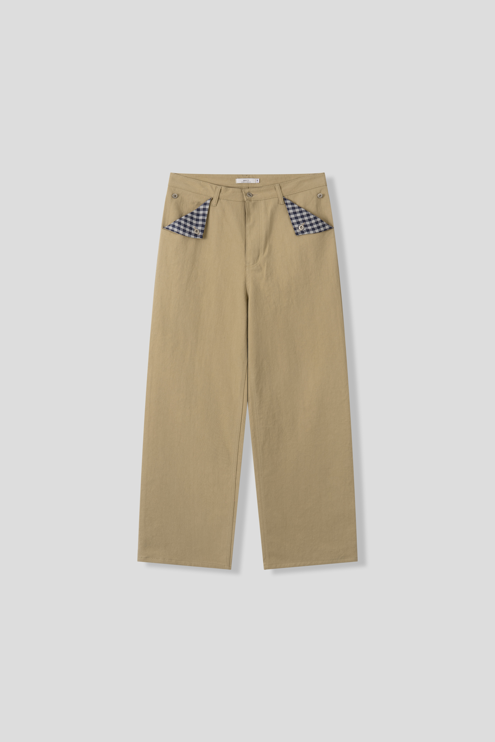 日系街頭 畫龍點睛 格紋設計 微寬褲 - 2C20