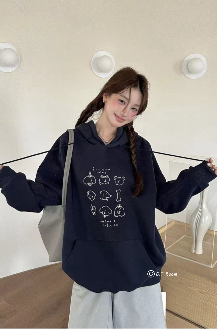 可愛狗狗棉質帽T