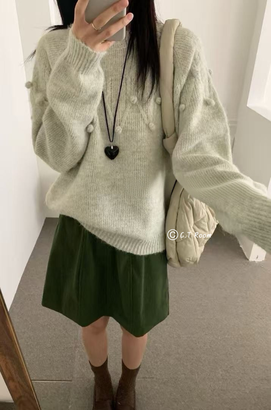 手鈎球球軟糯毛衣