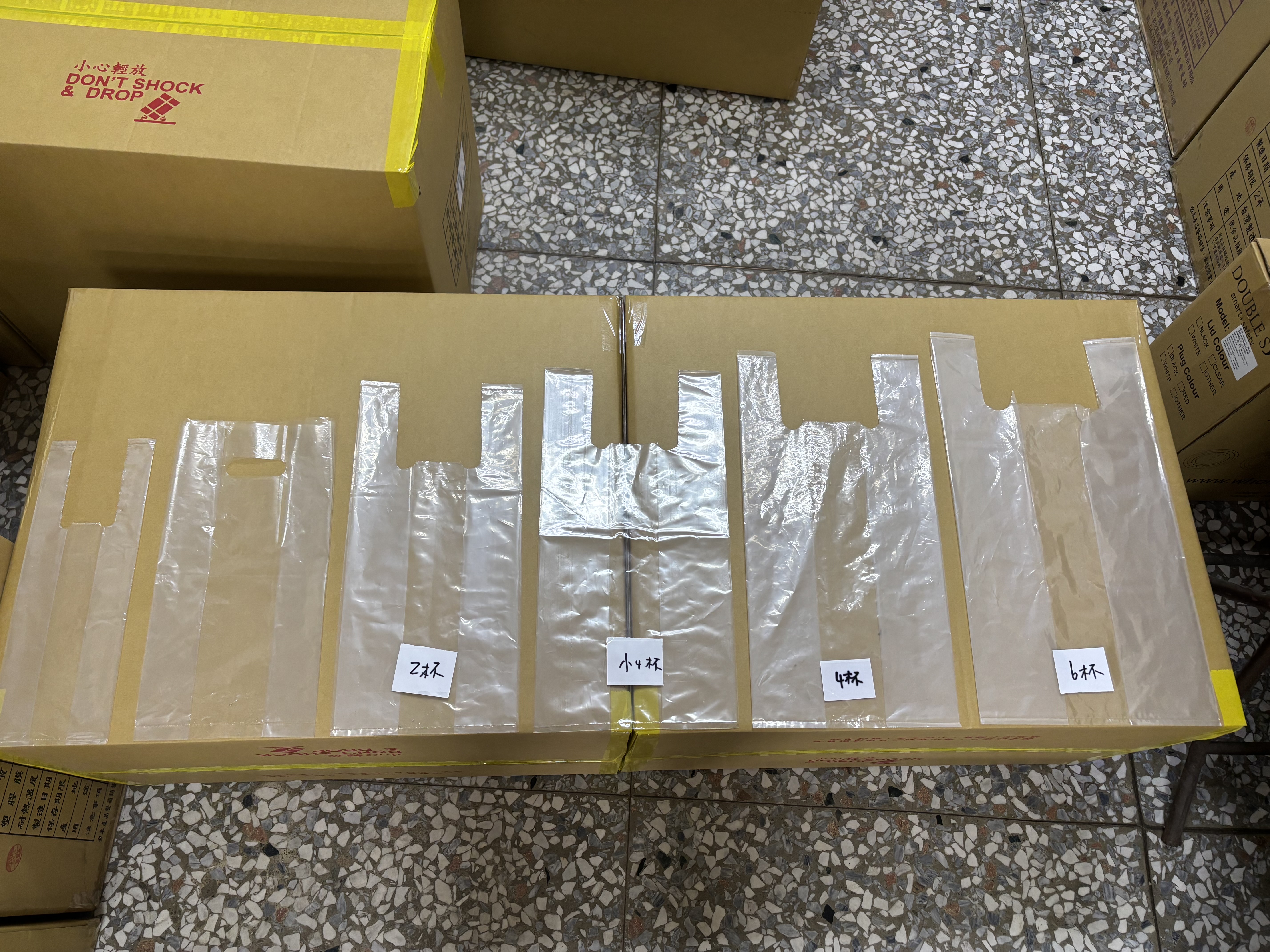 LDPE材質 透明提袋 飲料提袋(1.2.4.6杯) 【2KG/包 10包/箱】