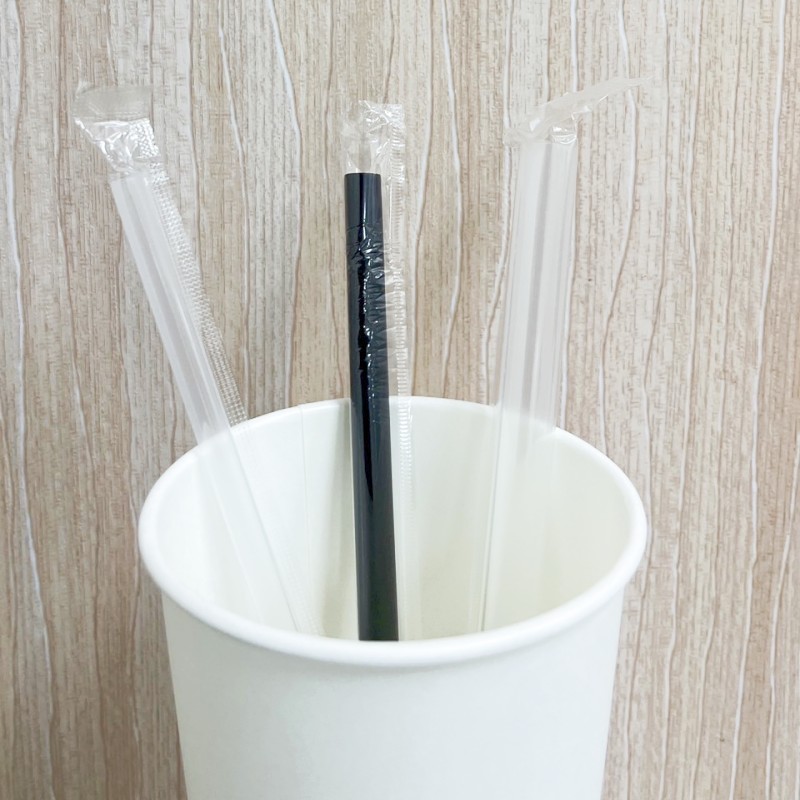 單支包塑膠吸管(黑色/透明/水晶)