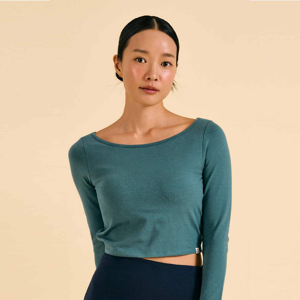 Dhyani 智慧胸墊長袖上衣 綠色 CON138GRN