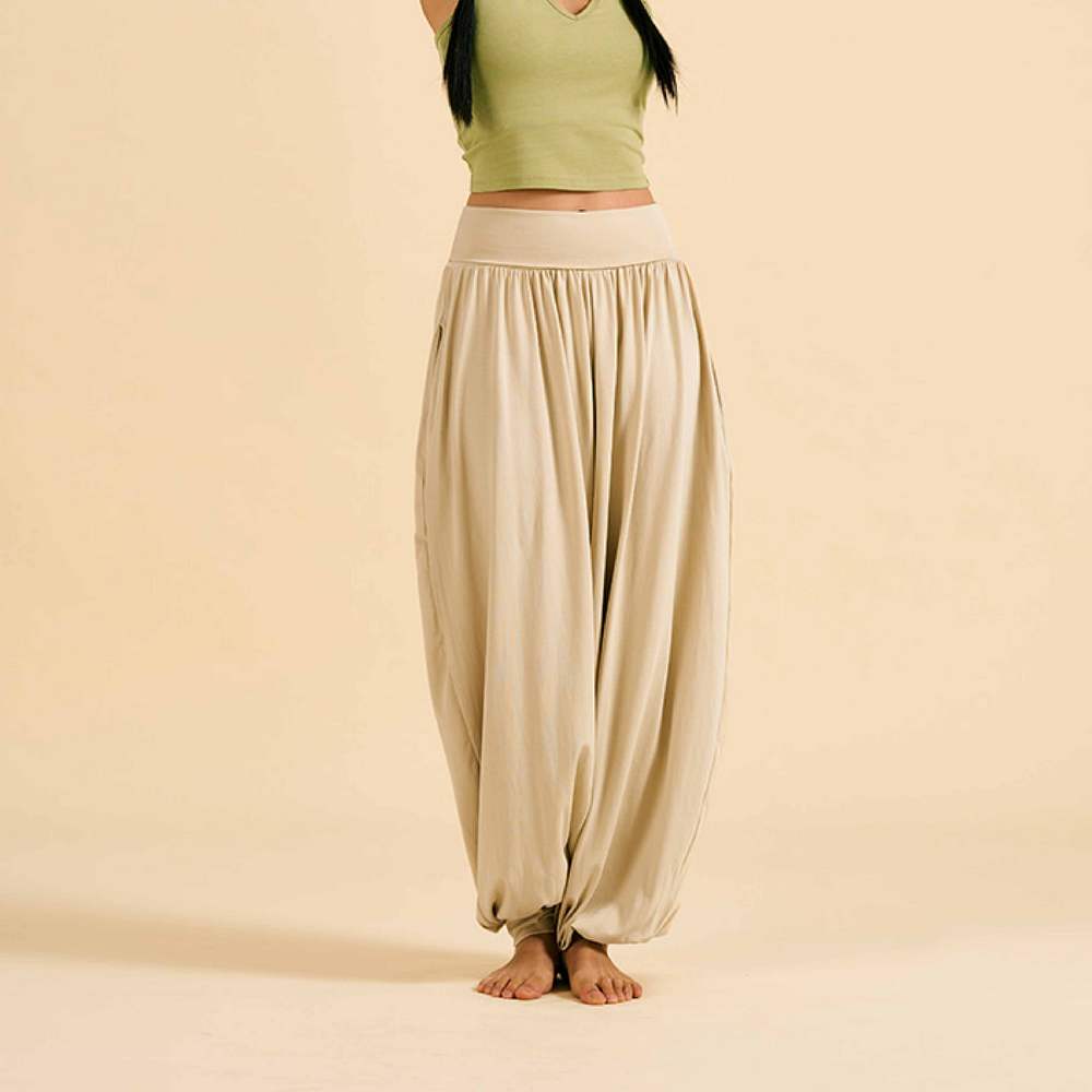 Dhyani 流動束腳氣球寬褲 奶茶 CON136BEG