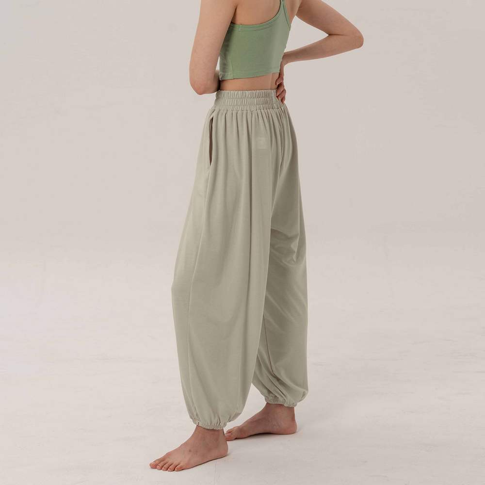 Sohamsoham 飄飄瑜珈束腳寬褲 象牙白 SOH014BEG