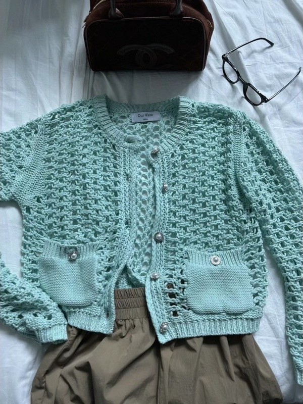 正韓 細節控精緻雙口袋針織外套