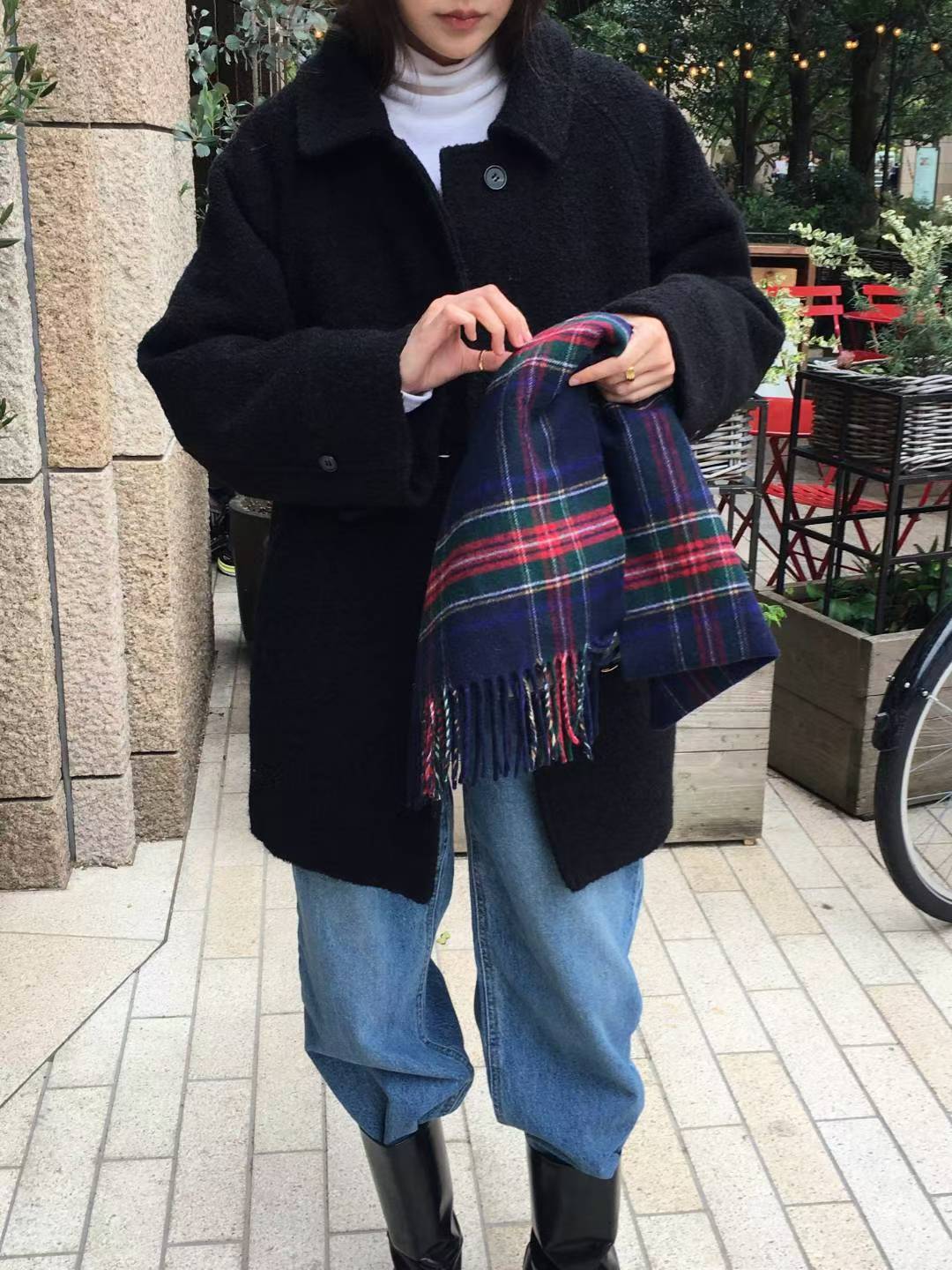 咖現貨特價!《質感onni》78公分衣長羊毛大衣7