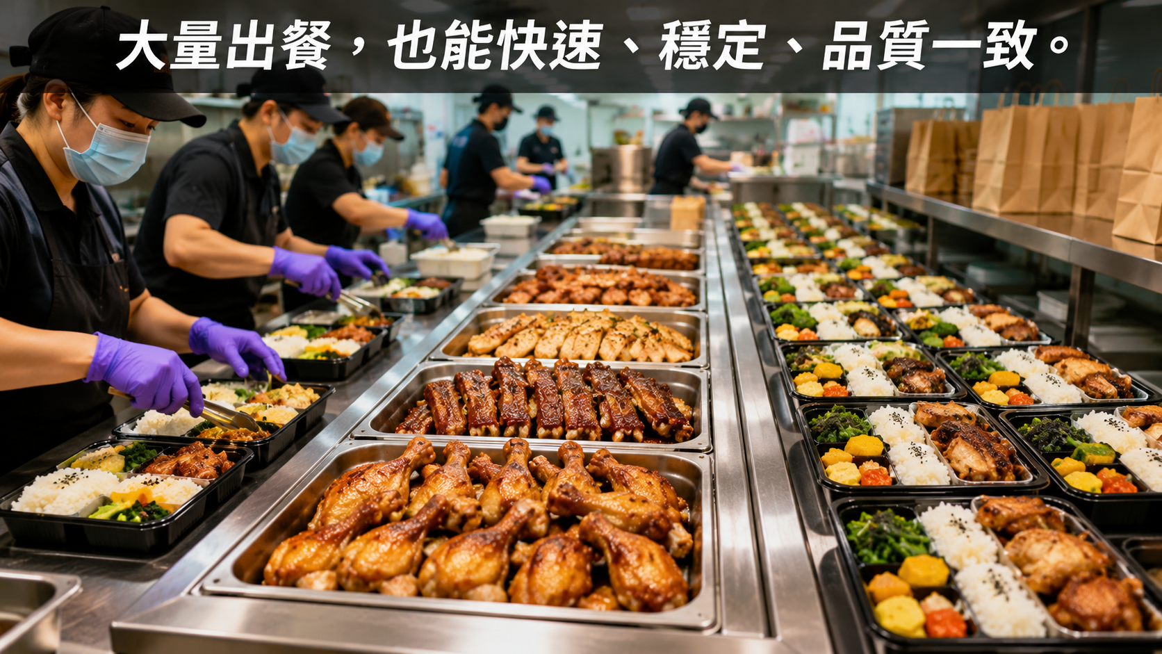大量出餐也能快速、穩定、品質一致 大量出餐也能快速、穩定、品質一致