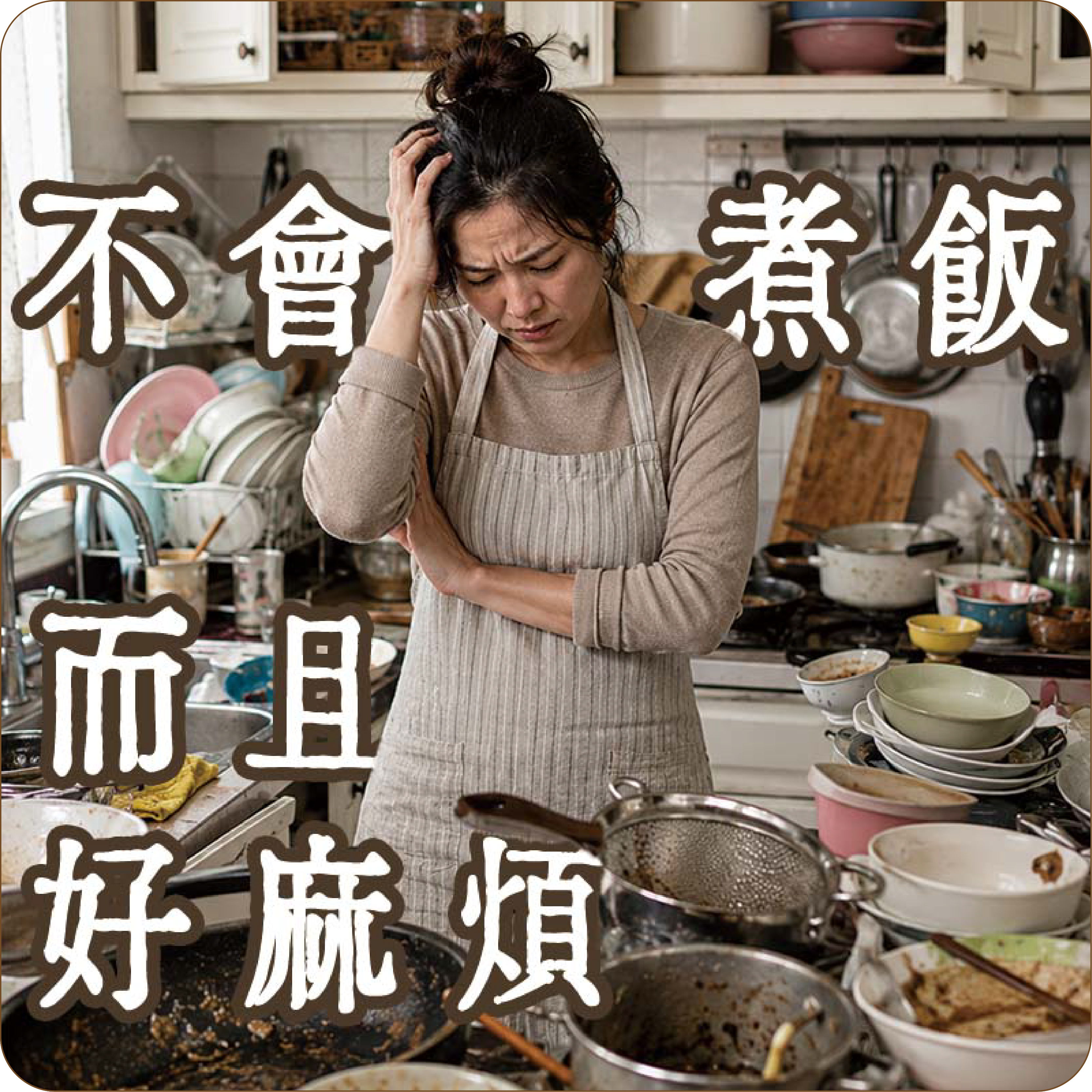 煮飯好麻煩 不會煮飯而且好麻煩