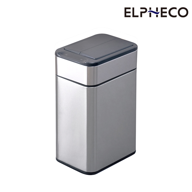 ELPHECO 不鏽鋼雙開蓋感應垃圾桶(銀色/鈦金) (9L) ELPH9809 - 懶骨頭 